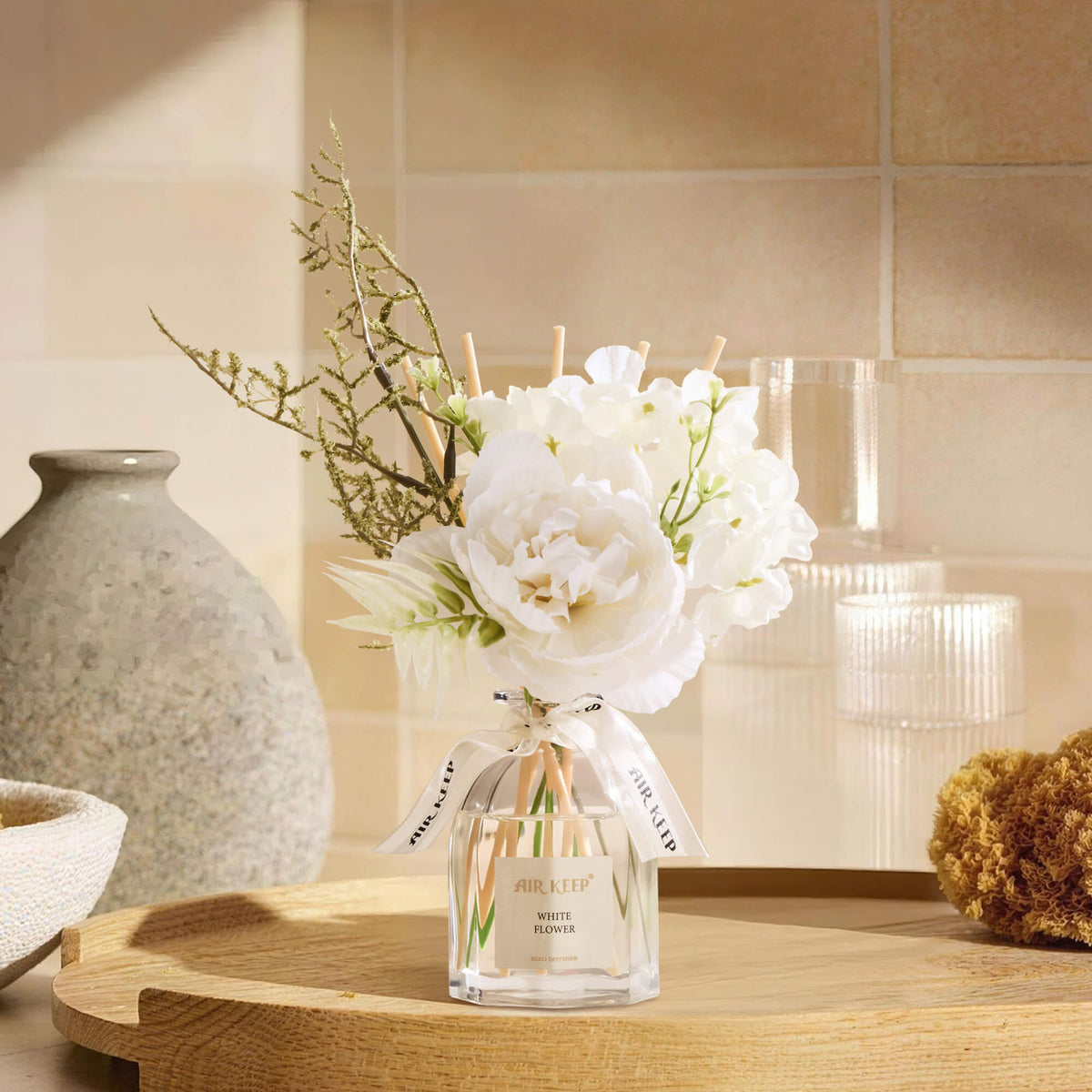 Airkeep White Flower Floral  120ml Reed Diffuser